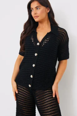 Crochet Button Down Co-Ord Shirt