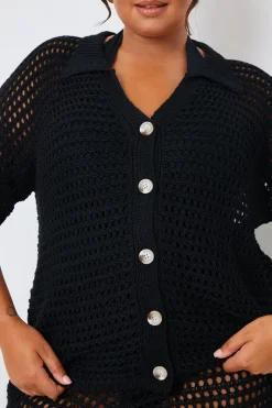 Crochet Button Down Co-Ord Shirt