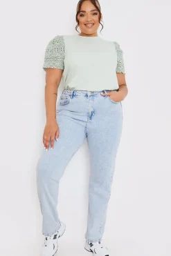 Crochet Sleeve T-Shirt