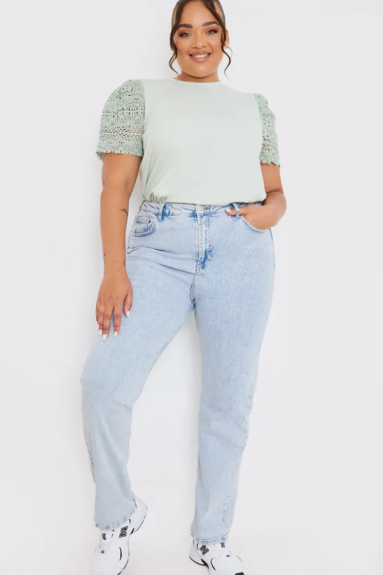 Crochet Sleeve T-Shirt
