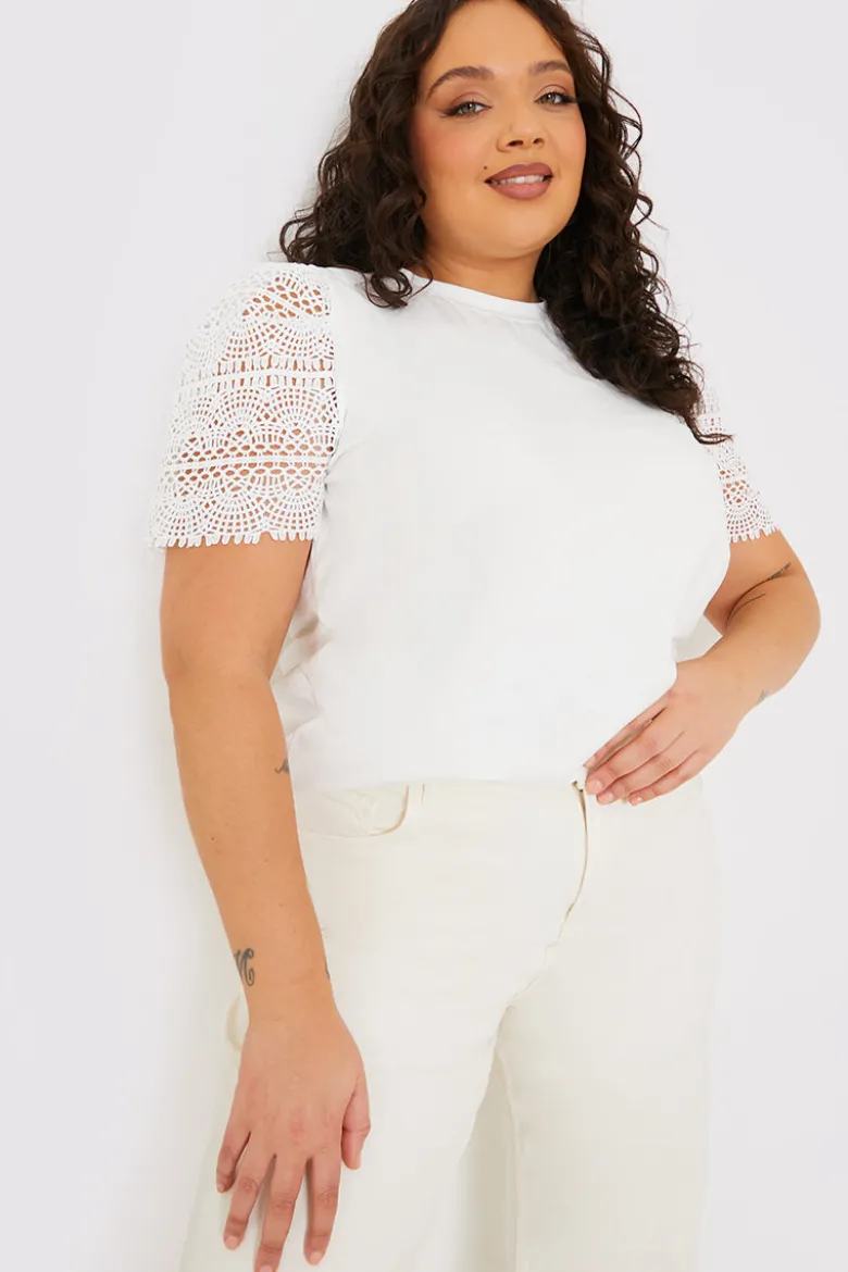 Crochet Sleeve T-Shirt