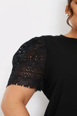Crochet Sleeve T-Shirt