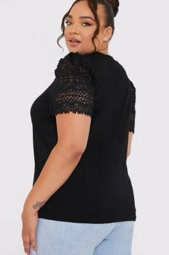 Crochet Sleeve T-Shirt