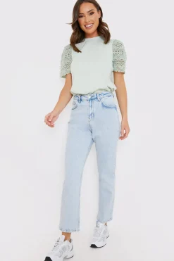 Crochet Sleeve T-Shirt