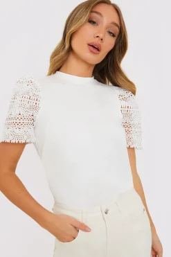 Crochet Sleeve T-Shirt