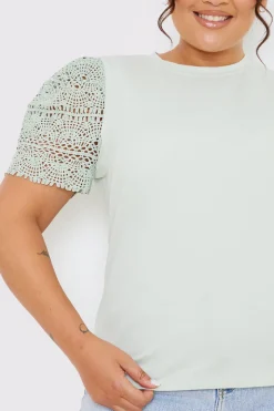 Crochet Sleeve T-Shirt