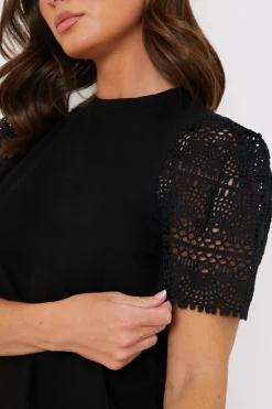 Crochet Sleeve T-Shirt