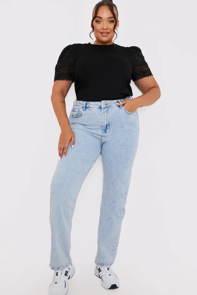 Crochet Sleeve T-Shirt