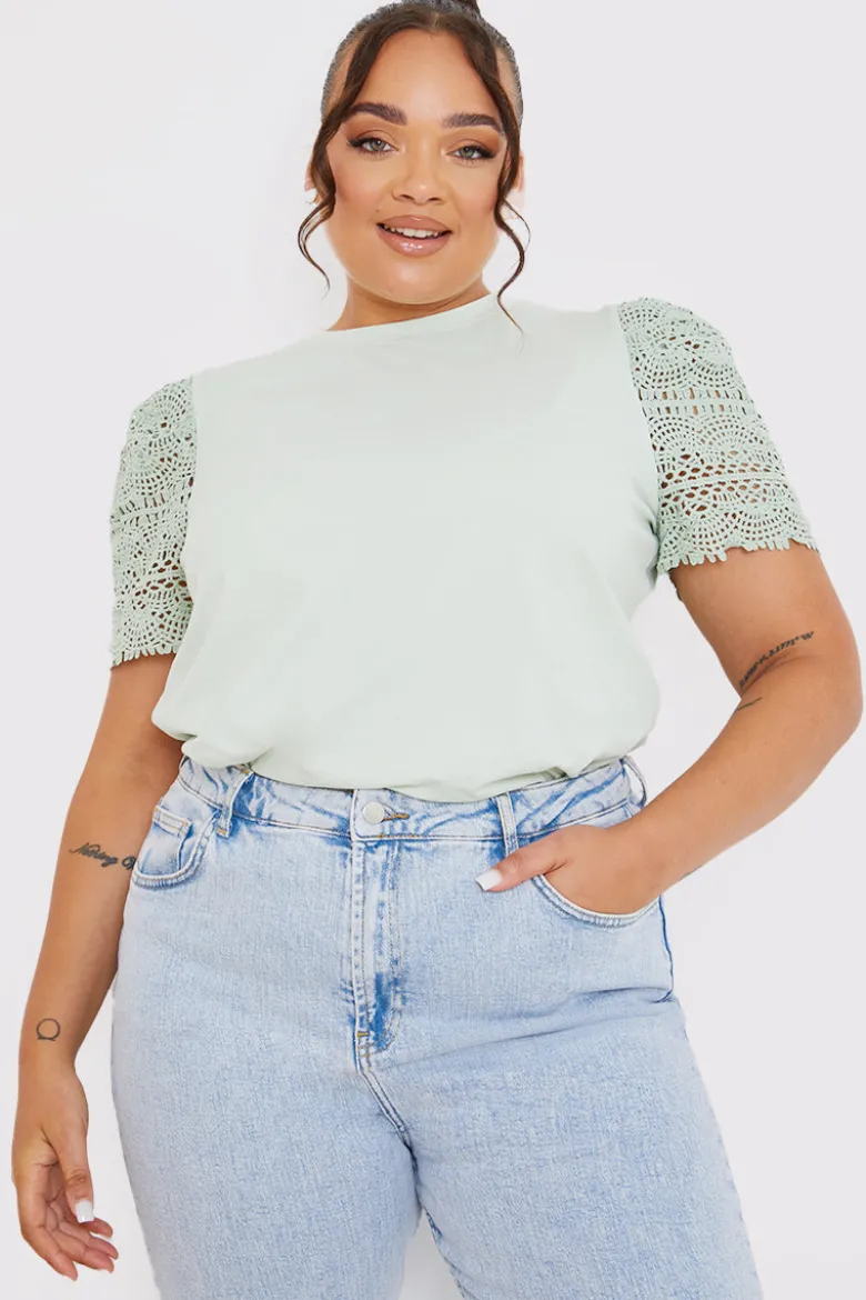 Crochet Sleeve T-Shirt