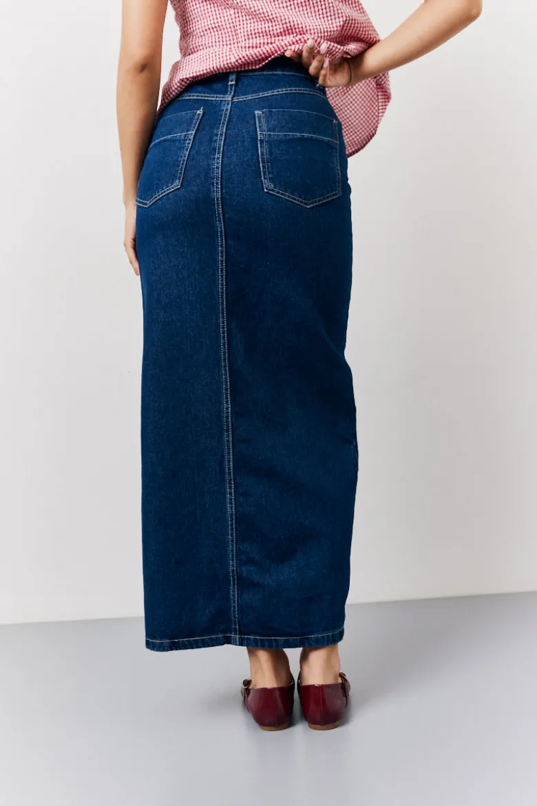 Denim Maxi Skirt