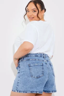 Denim Mom Short