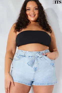 Denim Paper Bag Short