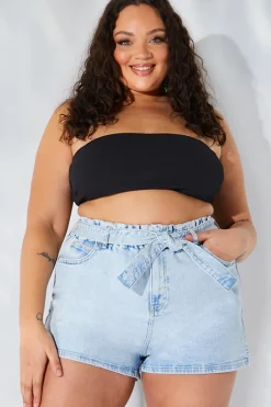 Denim Paper Bag Short