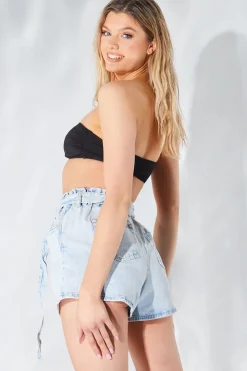 Denim Paper Bag Short