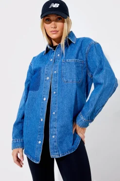 Denim Shirt With Contrast Pocket