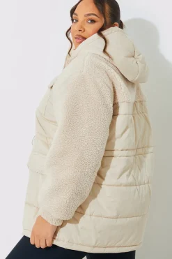 Detachable Hood Borg Puffer Coat