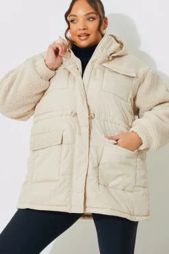 Detachable Hood Borg Puffer Coat