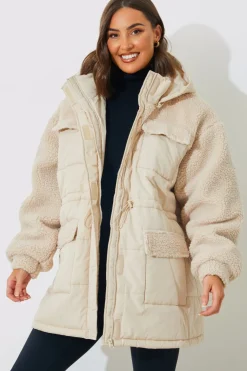Detachable Hood Borg Puffer Coat