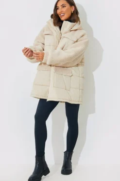 Detachable Hood Borg Puffer Coat