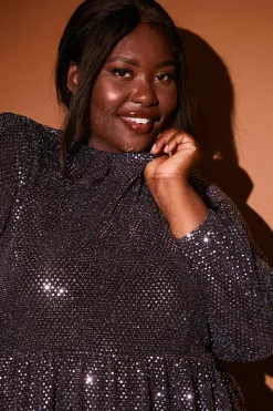 Disco Sequin Skater Mini Dress