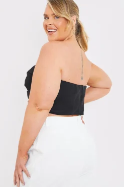 Draped Strapless Corset Top