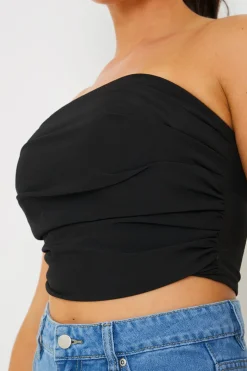 Draped Strapless Corset Top