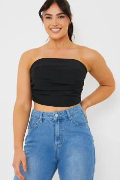 Draped Strapless Corset Top