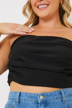 Draped Strapless Corset Top