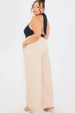 Elasticated Waist Wide Leg Trousers
