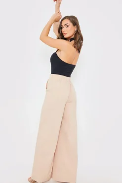 Elasticated Waist Wide Leg Trousers