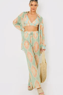 Elasticated Wide Leg Co-Ord Beach Trousers