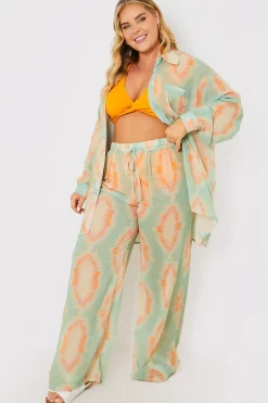 Elasticated Wide Leg Co-Ord Beach Trousers