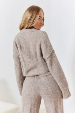Exposed Seam Knit Co-Ord Jumper