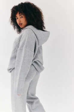 FITS Embossed Knitted Co-Ord Hoodie
