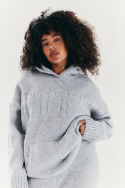 FITS Embossed Knitted Co-Ord Hoodie