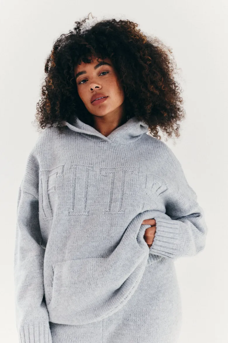 FITS Embossed Knitted Co-Ord Hoodie