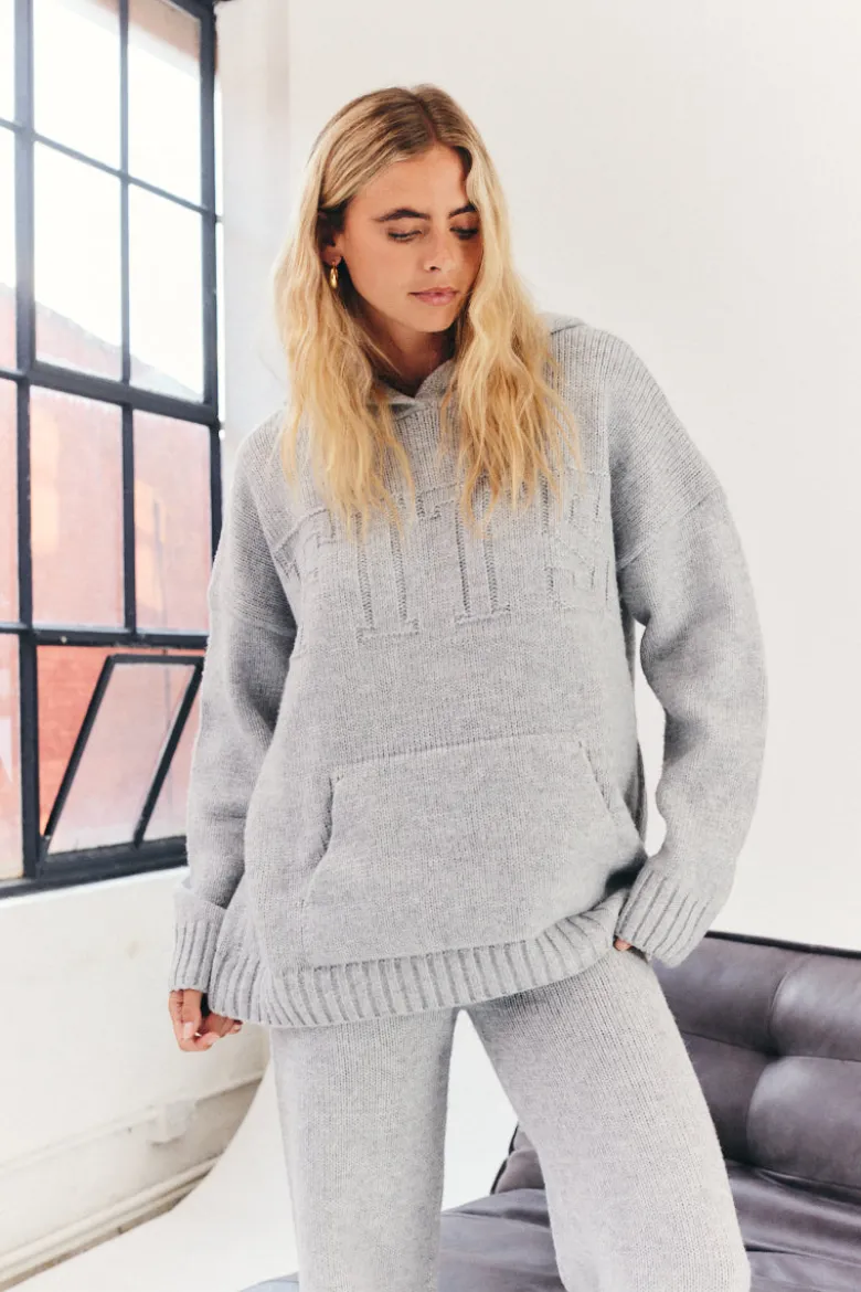 FITS Embossed Knitted Co-Ord Hoodie