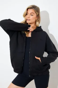 FITS EMBROIDED ZIP UP JERSEY JACKET