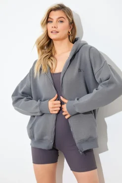 FITS EMBROIDED ZIP UP JERSEY JACKET