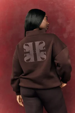 Fits Quarter Zip Printed Sweatshirt