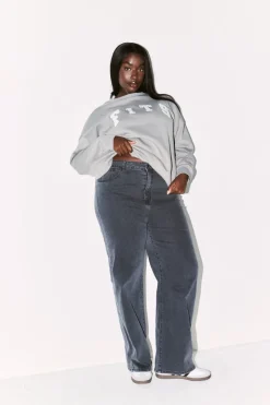 Fits Slogan Knitted Crew Neck Sweatshirt