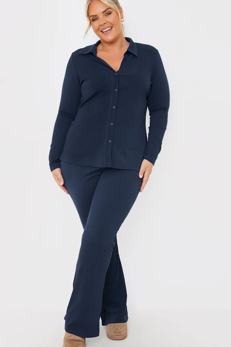 Flared Ribbed Co Ord Trouser