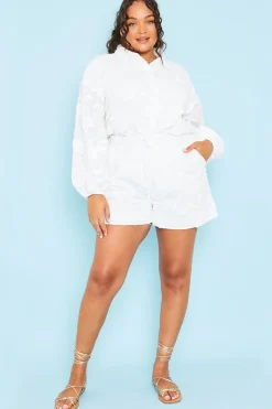 Floral Applique Drawstring Co-Ord Shorts