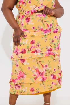 Floral Chiffon Maxi Co-Ord Skirt