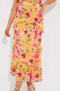 Floral Chiffon Maxi Co-Ord Skirt