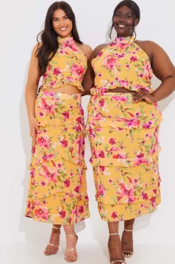 Floral Chiffon Maxi Co-Ord Skirt
