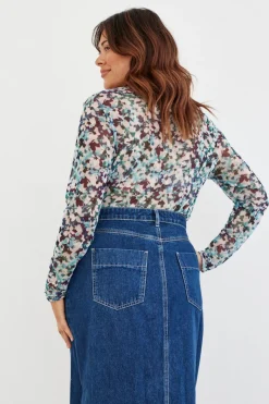 Floral Mesh T-Shirt