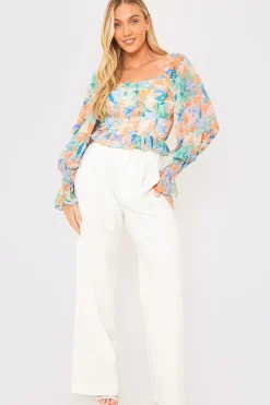 Floral Milkmaid Blouse