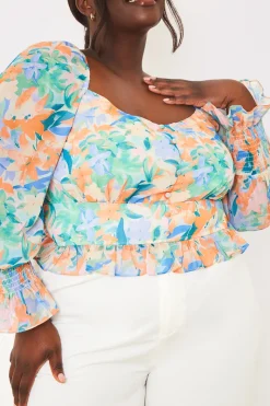 Floral Milkmaid Blouse