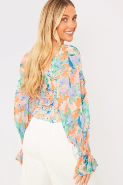 Floral Milkmaid Blouse